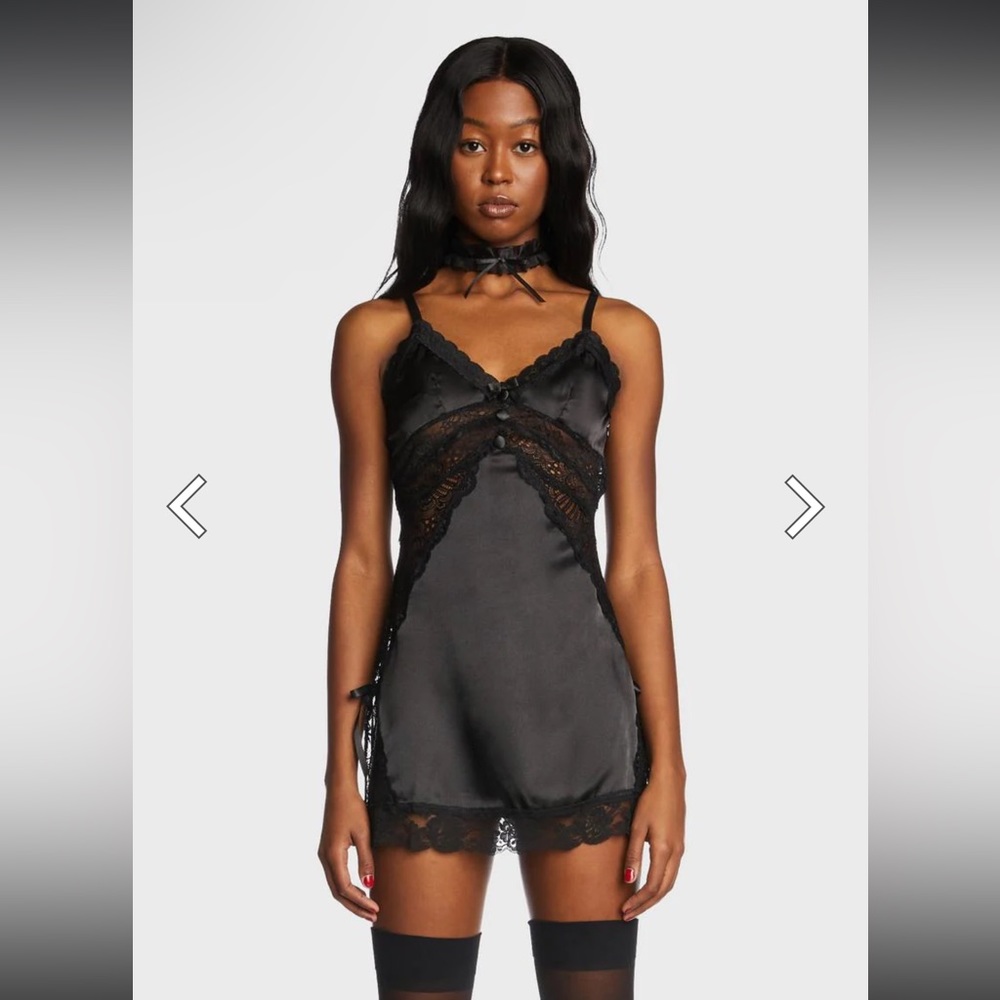 NWT Dolls Kill Sugar Thrillz Lunar Outdoor Courtship Lace Slip Dress